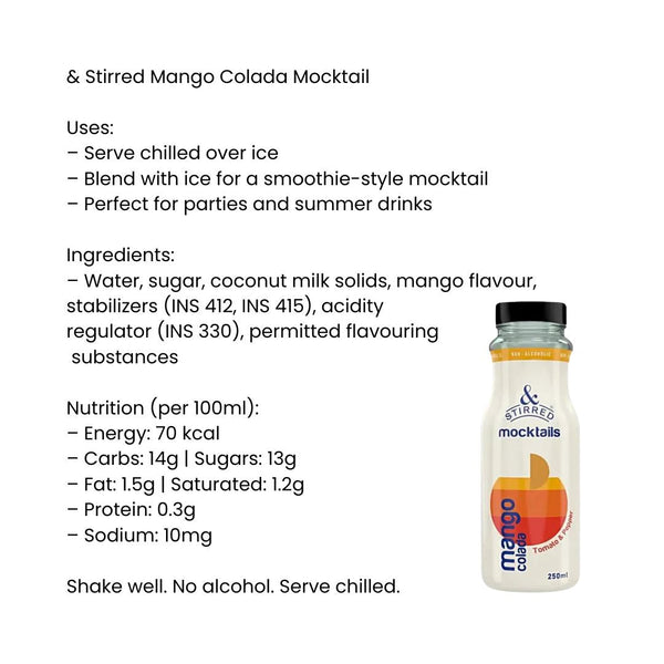 & Stirred Mango Colada Mocktail|BB:02.APR.2026