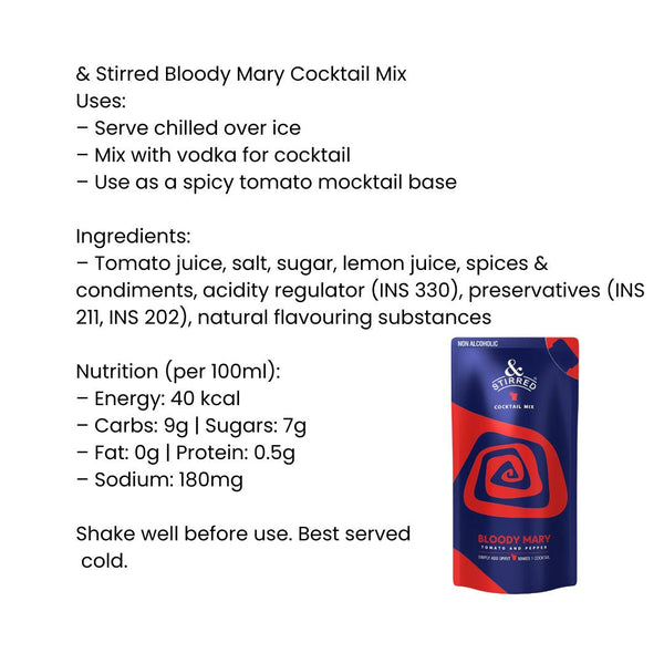 & Stirred Bloody Mary Cocktail Mix|BB:14.NOV.2025