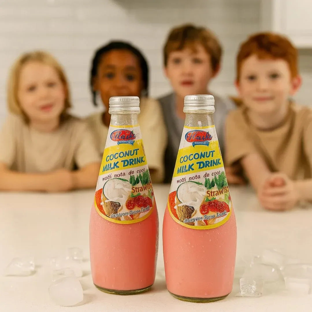 Wonder Foods Coconut Milk Strawberry Flavour Drink | 300ml - Creamy Plant-Based Pink Berry Fruit Hydration Beverage, Rich Sweet Refreshment | South Africa | India Bazaar