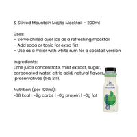 Stirred Mountain Mojito Drink Mix | Lime & Mint Flavour for Refreshing Mocktails & Iced Drinks | South Africa | India Bazaar