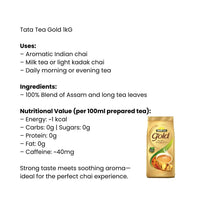 Tata Tea Gold | 500g - Premium Black Tea, Indian Tea, Strong Tea Blend, Aromatic Tea Leaves, Luxury Tea 500g.