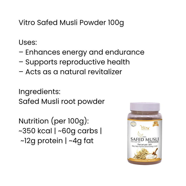 Vitro Safed Musli Powder 100g
