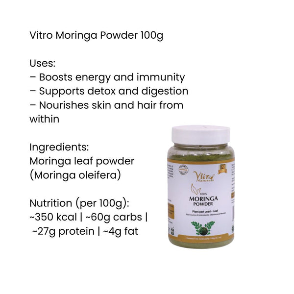 Vitro Moringa Powder |BB:19.JAN.2027