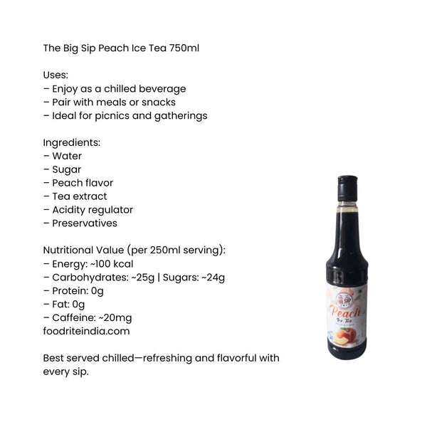 The Big Sip Peach Ice Tea 750ml |BB:14.AUG.2025