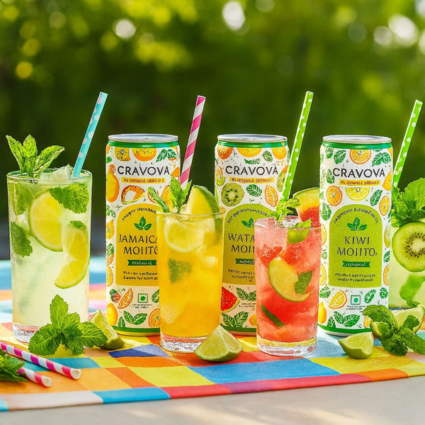 Cravova Mojito Party Pack (1 Classic + 1 Passion + 1 Watermelon + 1 Kiwi)
