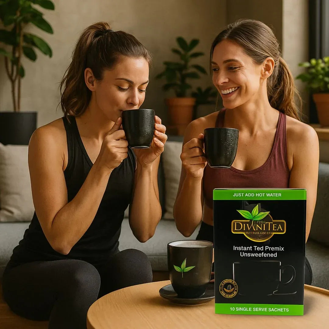 Divini Tea Lemon Grass Chai Instant Tea Premix Unsweetened (Lili Chah Sugar-Free) | 160g - Low-Calorie Herby 3-in-1 Milk Tea Powder for Soothing Daily Energy | South Africa | India Bazaar