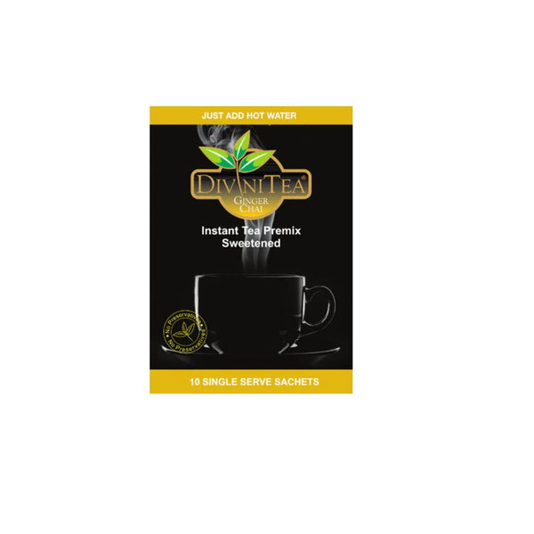 Divini Ginger Chai – Sweetened Instant Tea Premix | Spicy & Comforting|BB:01.OCT.2026