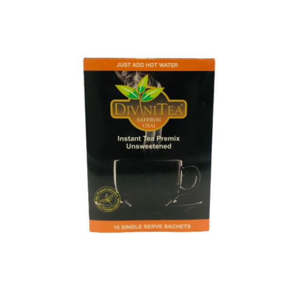Divini Tea Saffron Chai Instant Tea Premix Unsweetened|BB:01.OCT.2026