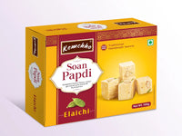 Kemchho Elaichi Soan Papdi Handmade Sweet (Meethi Son Papdi) | 250g - Flaky Melt-in-Mouth Cardamom Flavor Cotton Candy Disc | Premium Traditional Festive Indian Dessert & Sweet Gifting | South Africa | India Bazaar