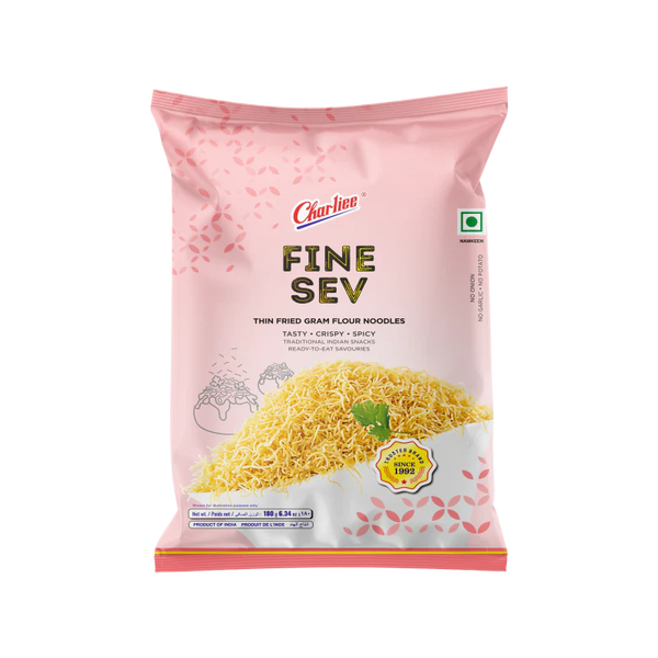 Charliee Fine Sev_Crispy & Light Indian Snack | Perfect for Chaat & Snacking|BB:APR.2026