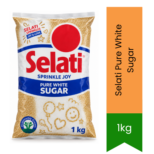 Selati Pure White Sugar - Pure Cane Granulated Sugar | Premium Quality Sweetener for Baking, Desserts & Hot Beverages | South Africa | India Bazaar