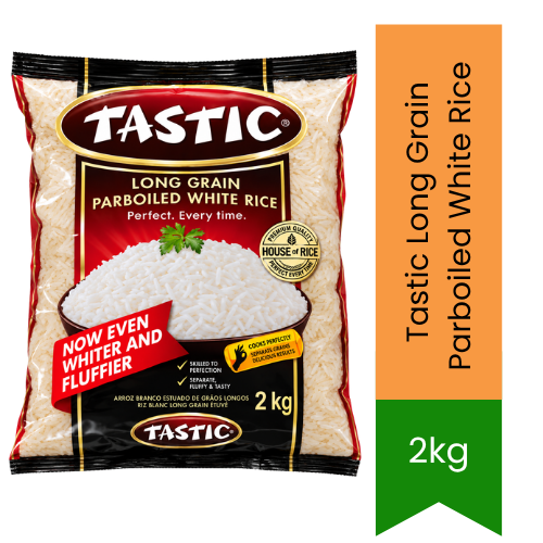 Tastic Long Grain Parboiled White Rice | 1kg - Perfect Uncooked Grain Rice | Cooks Separate & Fluffy Every Time for Family Meals | South Africa | India Bazaar