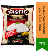 Tastic Long Grain Parboiled White Rice | 1kg - Perfect Uncooked Grain Rice | Cooks Separate & Fluffy Every Time for Family Meals | South Africa | India Bazaar