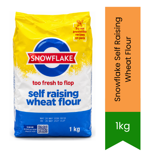 Snowflake Self Raising Wheat Flour | 1kg - Pre-Sifted Baking Flour Mix | Perfect Consistent Rise for Scones, Biscuits & Pastries | South Africa | India Bazaar