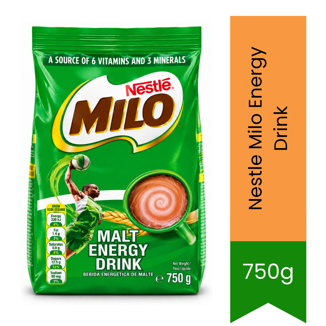 Nestle Milo Energy Drink - Chocolate Malt Beverage Mix | Rich Source of Essential Vitamins & Energy for Daily Vitality | South Africa | India Bazaar