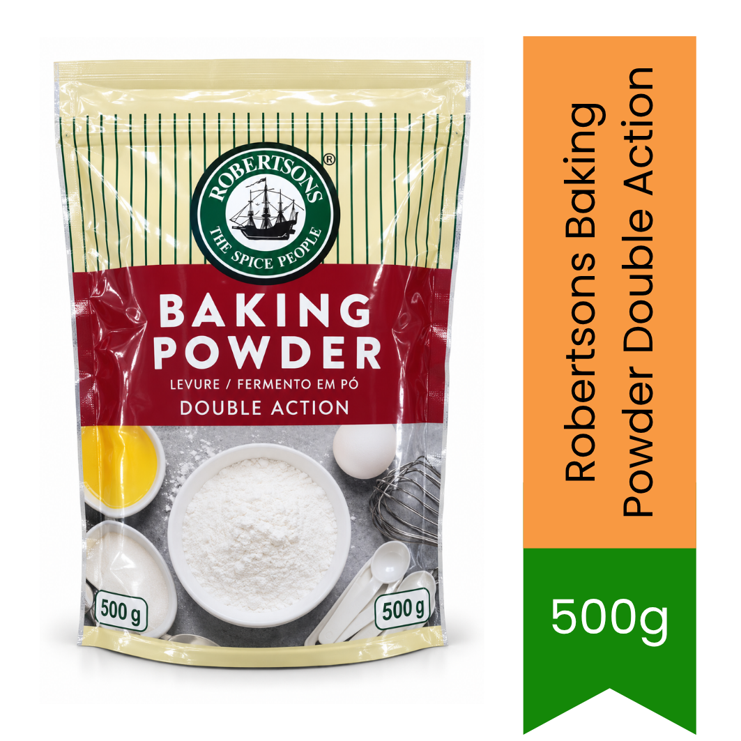Robertsons Baking Powder Double Action | 500g - Premium Leavening Agent | Reliable Double Action Rising for Soft Fluffy Cakes & Breads | South Africa | India Bazaar