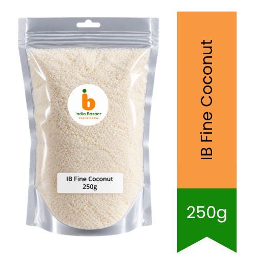 IB Fine Coconut (Pisa Hua Nariyal / Desiccated Coconut) | 500g - Premium Pure Dried Shredded Coconut for Baking, Sweets & Cooking | Delivers Rich Creamy Taste & Natural Flavor | South Africa | India Bazaar
