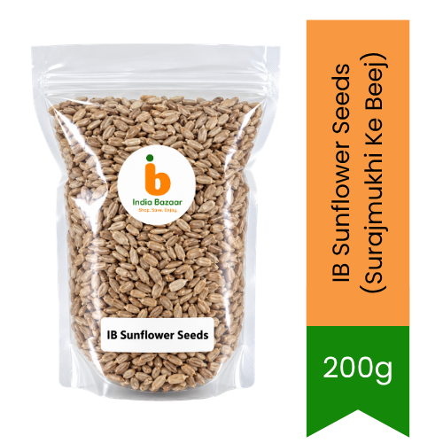 IB Sunflower Seeds (Surajmukhi Ke Beej) - Nutritious Low-Sodium Edible Kernels for Healthy Salad Toppings, Baking Granola & Heart Wellness | South Africa | India Bazaar