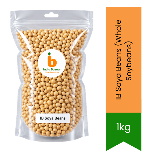 IB Soya Beans (Whole Soybeans) | 1kg - Premium Pure Protein-Rich Legumes for Healthy Cooking, Soups & Salads | Delivers Essential Minerals & High Fiber | South Africa | India Bazaar