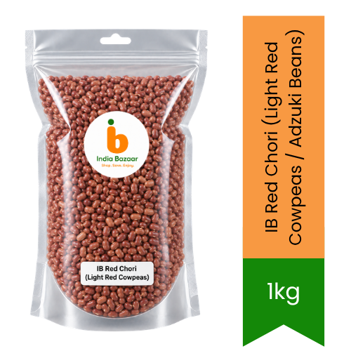 IB Red Chori (Light Red Cowpeas / Adzuki Beans) | 1kg - Premium Whole Pulse | Nutrient-Rich Legume for Traditional Curries & Dal | South Africa | India Bazaar