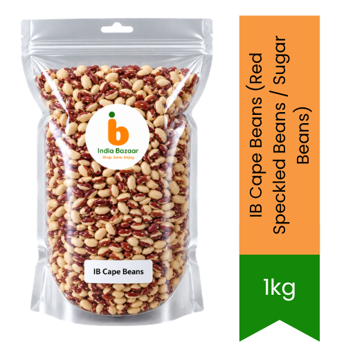 IB Cape Beans (Red Speckled Beans / Sugar Beans) | 1kg - Premium Whole Pulse | Nutrient-Rich Legume for Traditional Soups & Stews | South Africa | India Bazaar
