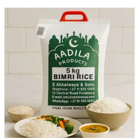Aadila Thai Hom Mali Rice (Premium Thai Jasmine Rice) | 5kg - Highly Fragrant Sticky Soft Slender Grain for Authentic Asian Curries & Stir-Fries | South Africa | India Bazaar