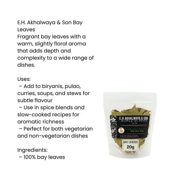 E.H.Akhalwaya & Son Bay Leaves 20g
