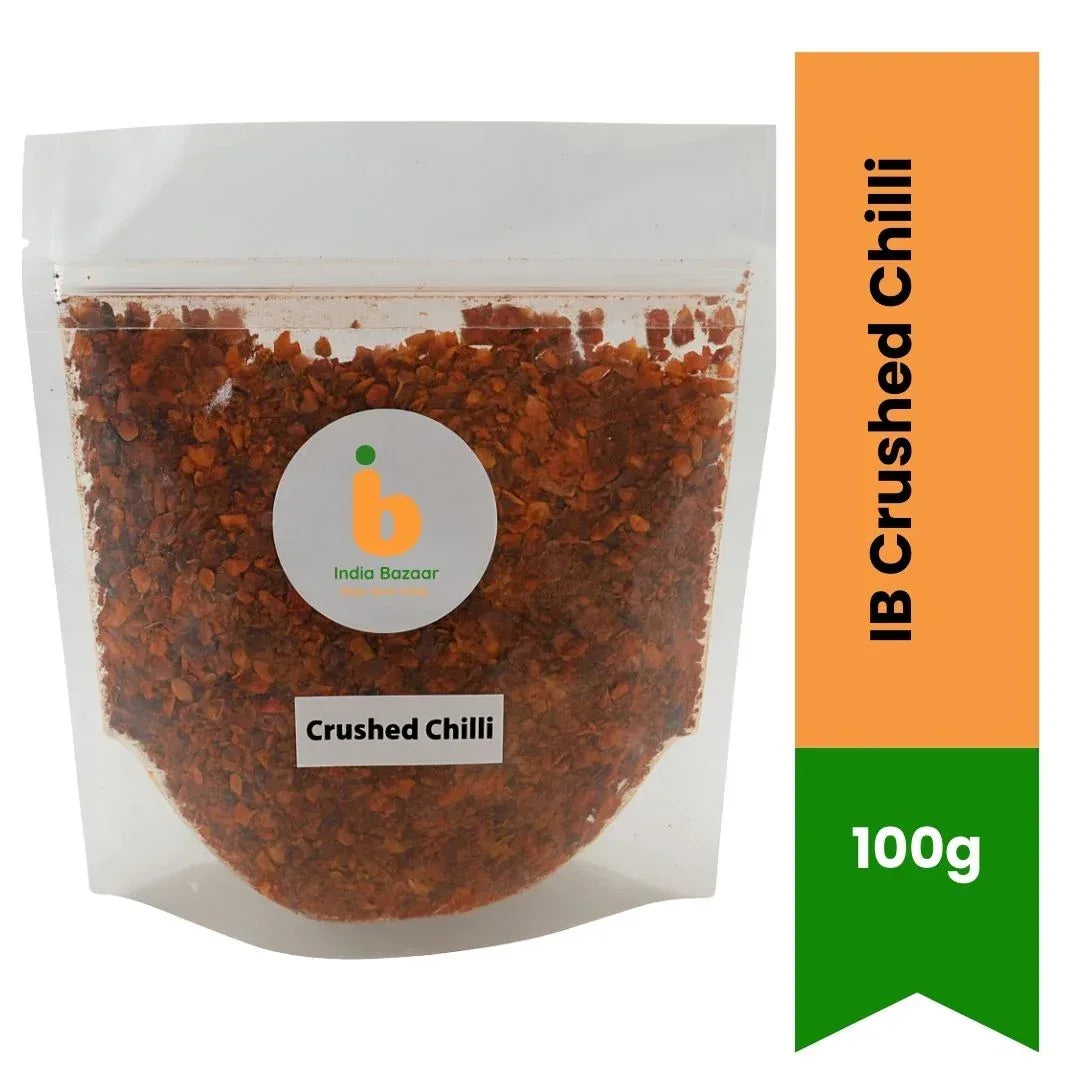 IB Crushed Chilli / Chilli Flakes (Kuti Hui Lal Mirch) | 100g - Fiery Red Pepper Flakes for Pizza Toppings, Pasta Sauces, Stir-Fries & Hot Braai Rubs | South Africa | India Bazaar