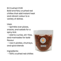 IB Crushed Chilli / Chilli Flakes (Kuti Hui Lal Mirch) | 100g - Fiery Red Pepper Flakes for Pizza Toppings, Pasta Sauces, Stir-Fries & Hot Braai Rubs | South Africa | India Bazaar