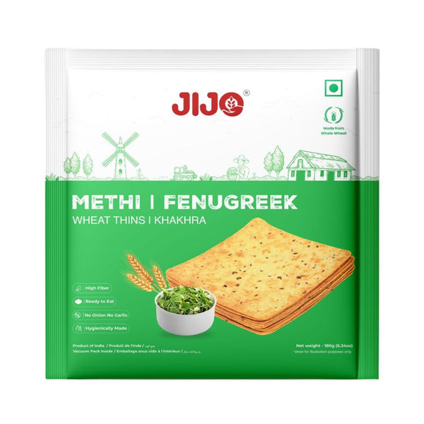 Jijo Methi Square Wheat Thins 180Gm