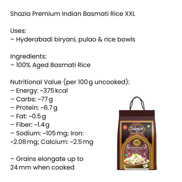 Shazia Premium Indian Basmati Rice XXL