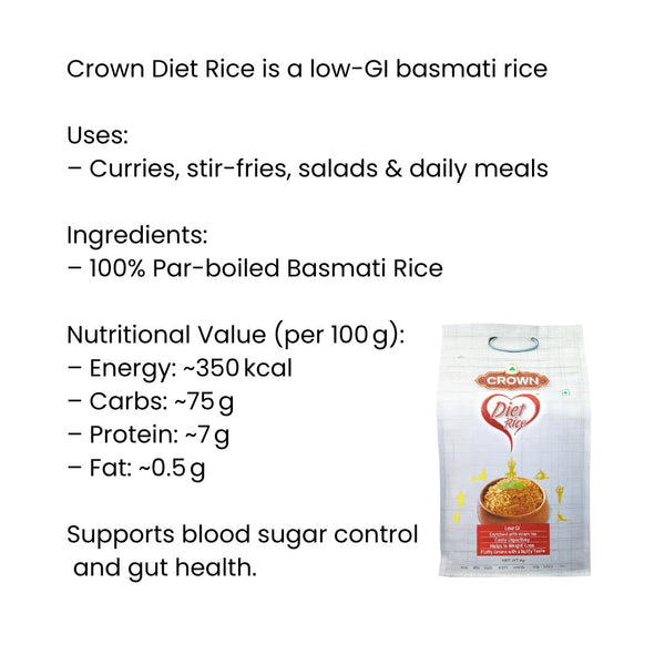 Crown Diet Basmati Rice 5kg