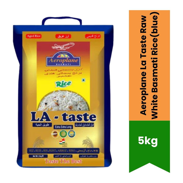 Aeroplane La Taste Raw White Basmati Rice(blue)