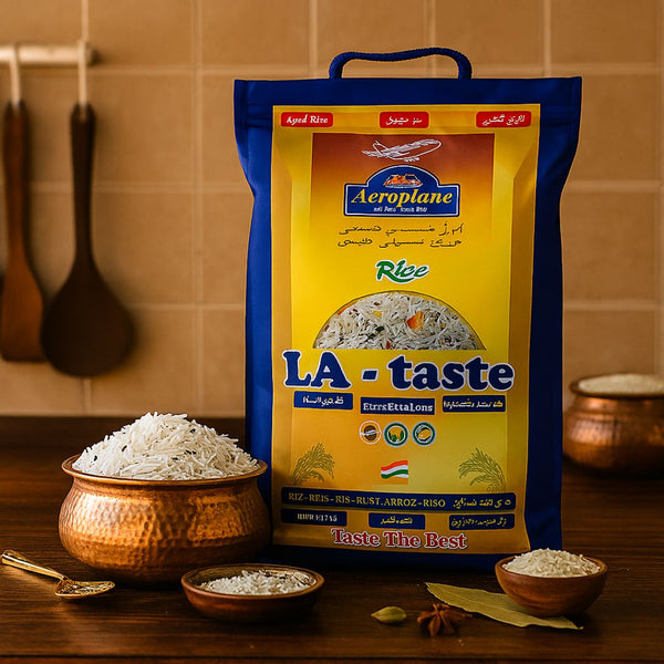 Aeroplane La Taste Raw White Basmati Rice(blue)