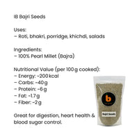 IB Bajri Seeds/Pearl Millet | 500g | 1kg