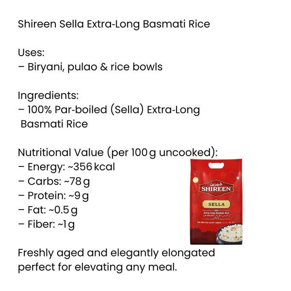 Shireen Sella Extra long Basmati Rice