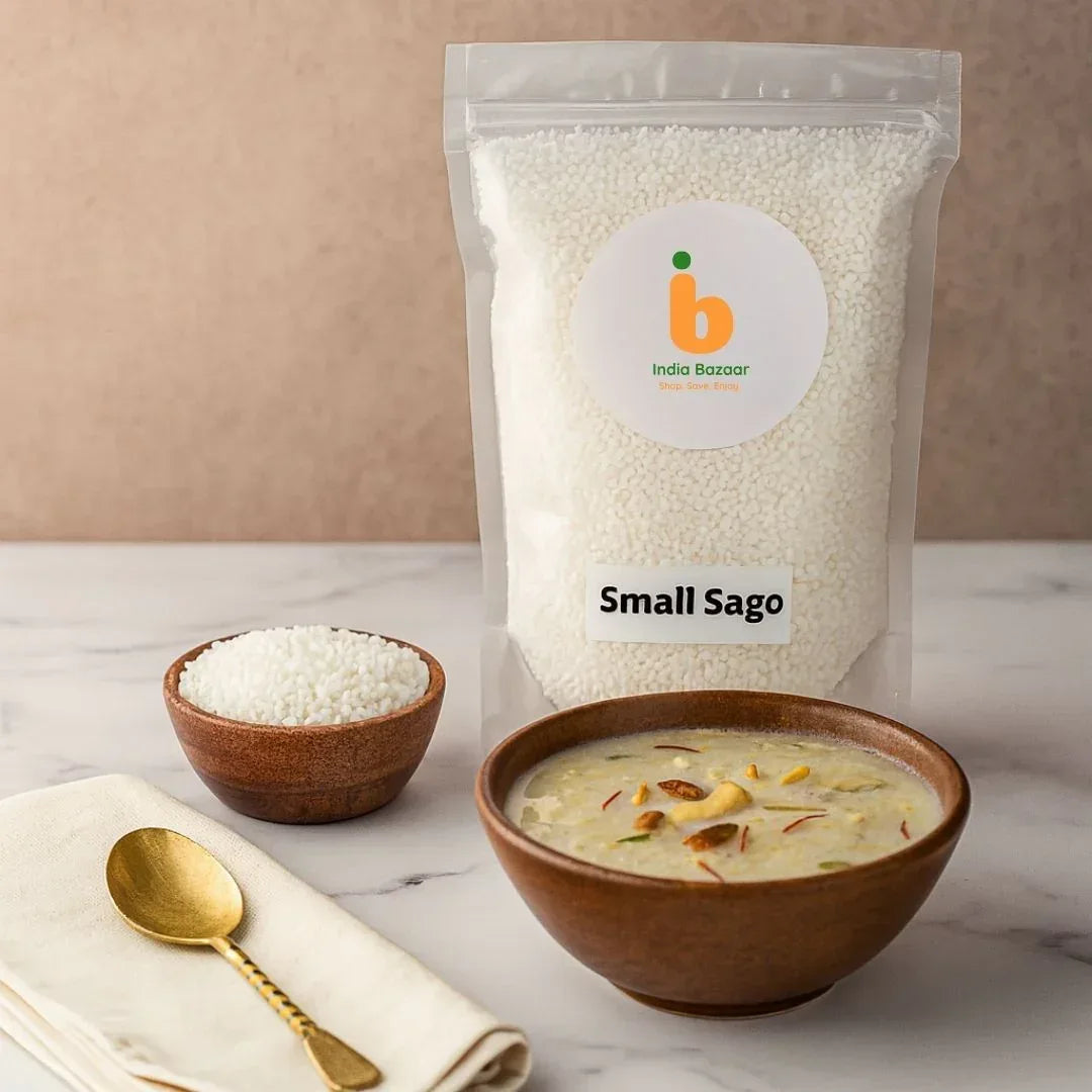 IB Small Sago (Choti Sabudana Pearls) | 500g - Premium Tapioca Pearls for Fasting Khichdi, Creamy Kheer Desserts & Vrat Upvas Meals | South Africa | India Bazaar