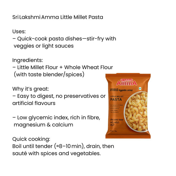 Sri Lakshmi Amma Little Millet Pasta |BB:FEB.2026