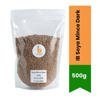 IB Soya Mince Dark / Plant-Based Protein Boontjies | 500g - Textured Vegetable Protein (TVP) for Healthy Vegetarian Bolognese, Bunny Chows & Tacos | South Africa | India Bazaar