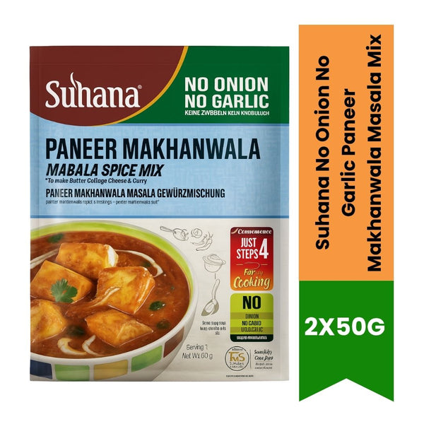 Suhana No Onion No Garlic Paneer Makhanwala Masala Mix 50G|BB:DEC.2025