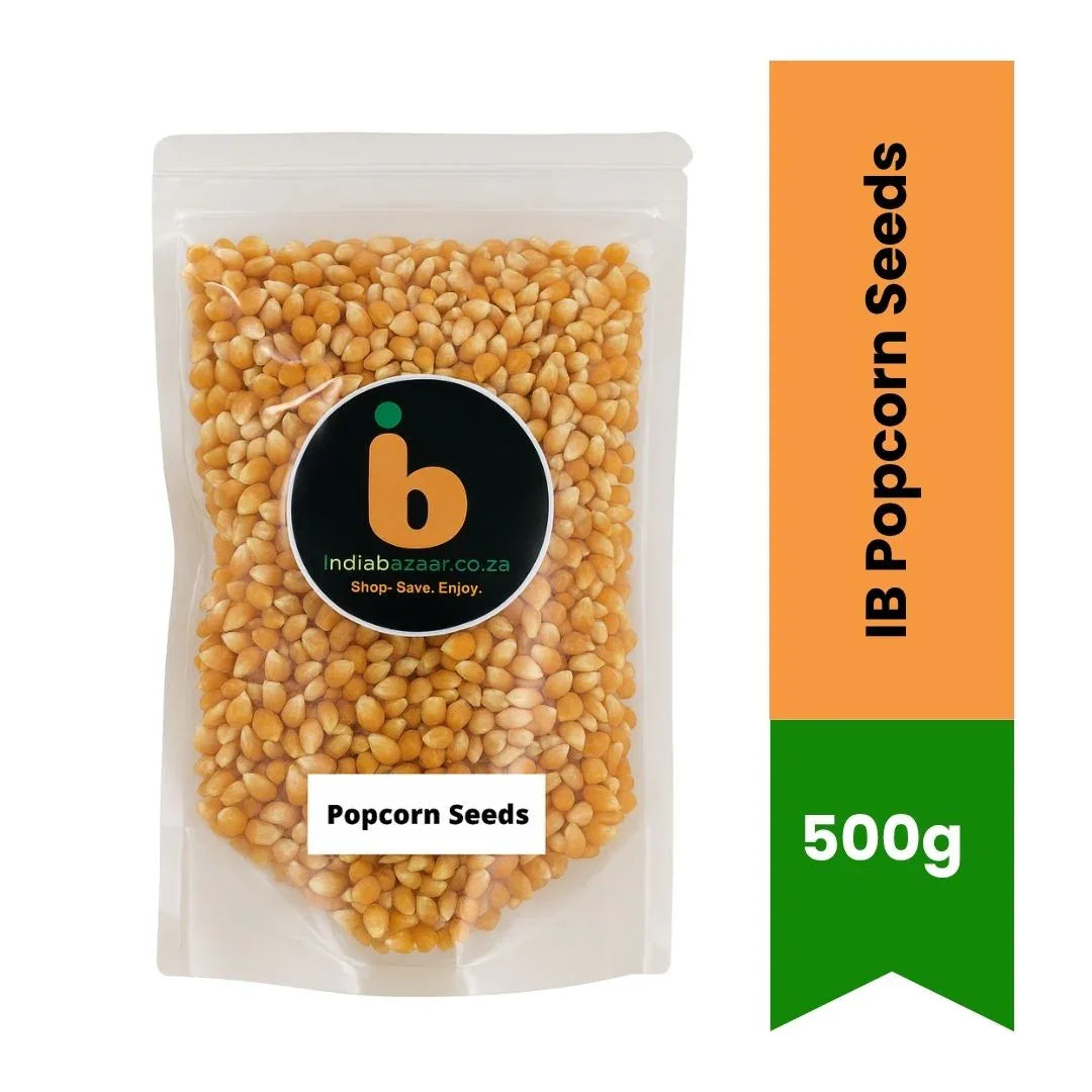 IB Popcorn Seeds (Makai Ke Beej) | 500g - Premium Whole Corn Kernels for Stovetop Popping, Quick Homemade High-Fiber Crispy Family Snacks | South Africa | India Bazaar