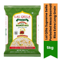 Lal Qilla Supreme Sella Parboiled Meza Basmati Rice Extra Long Grain | 5kg