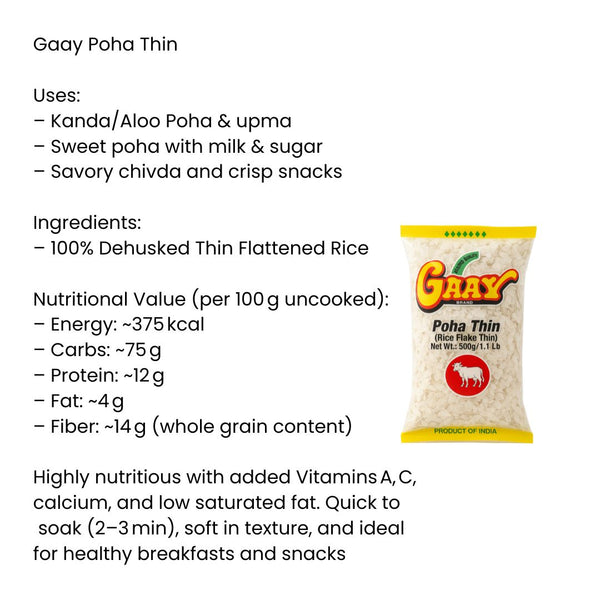 Gaay Poha Thin 500g |BB:04.AUG.2026