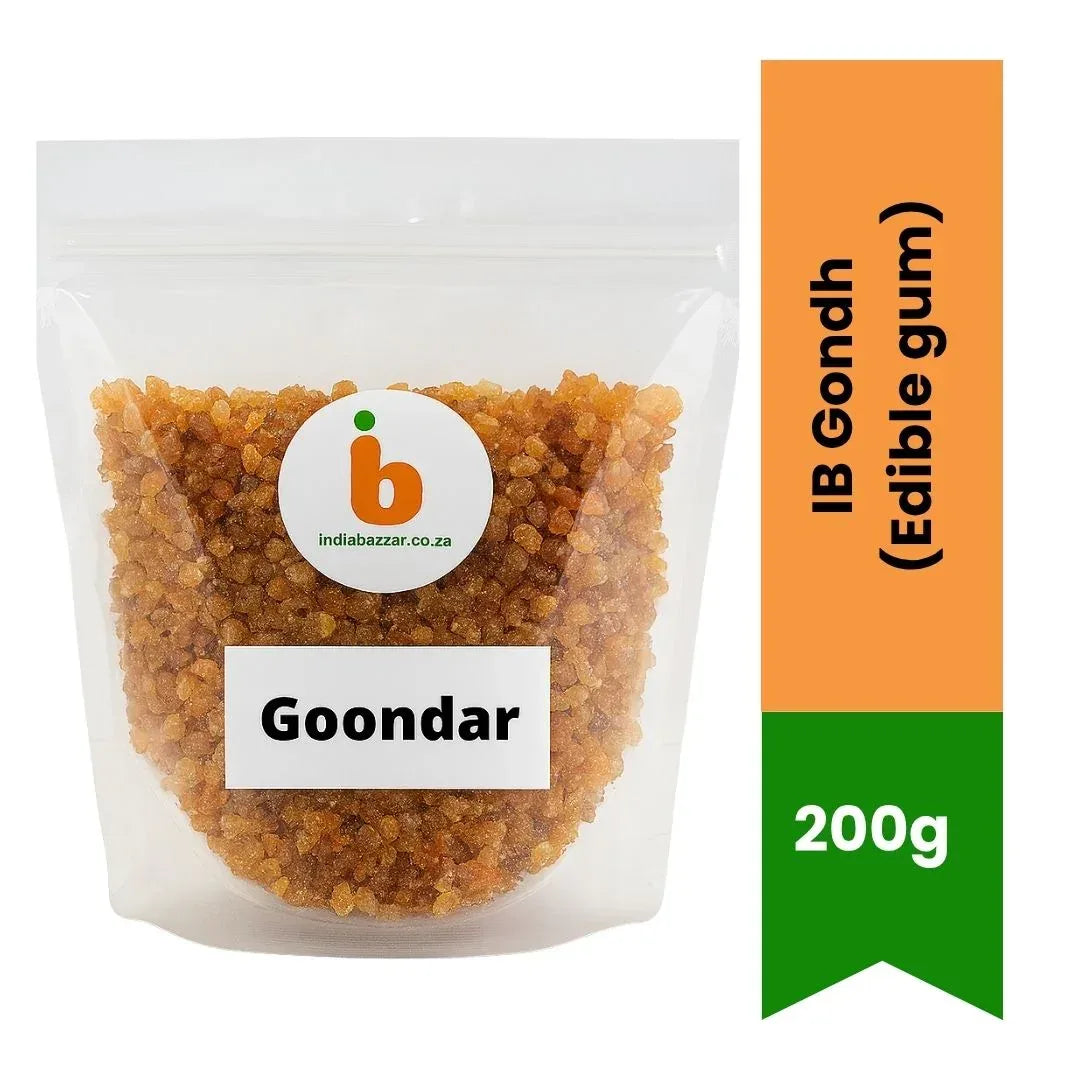 IB Edible Gum / Gondh (Gundar Whole) | 200g - Traditional Warming Resin for Making Nutritious Ladoos & Winter Health Sweets, Strengthens Joints | South Africa | India Bazaar