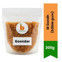 IB Edible Gum / Gondh (Gundar Whole) | 200g - Traditional Warming Resin for Making Nutritious Ladoos & Winter Health Sweets, Strengthens Joints | South Africa | India Bazaar