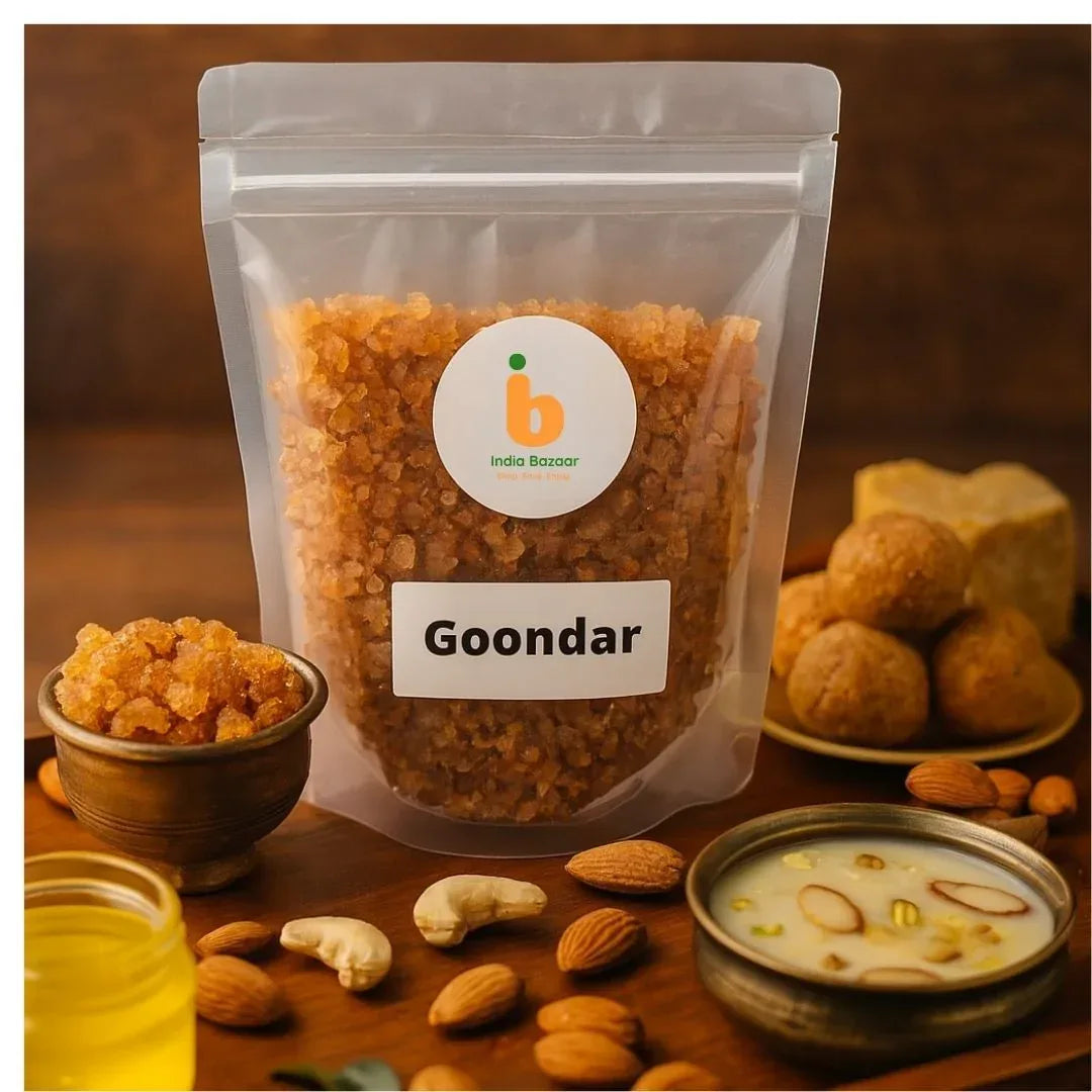 IB Edible Gum / Gondh (Gundar Whole) | 200g - Traditional Warming Resin for Making Nutritious Ladoos & Winter Health Sweets, Strengthens Joints | South Africa | India Bazaar