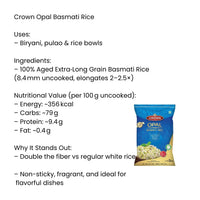 Crown Opal Premium Basmati Rice | 5kg