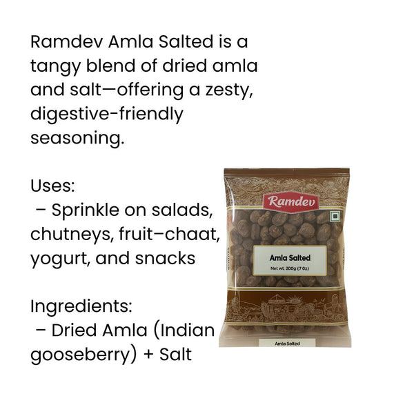 Ramdev Salted Amla 200g – Natural Digestive Snack|BB:FEB.2027