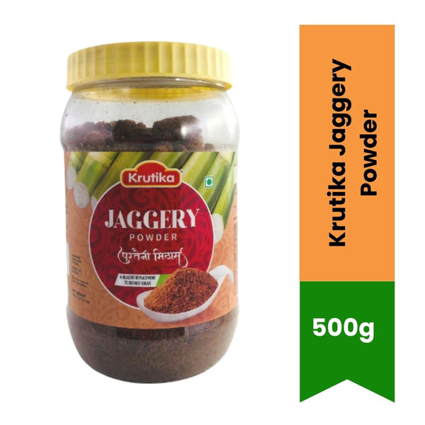 Krutika Jaggery Powder 500g – Pure & Natural Sweetener | Organic Quality|BB:MAR.2026