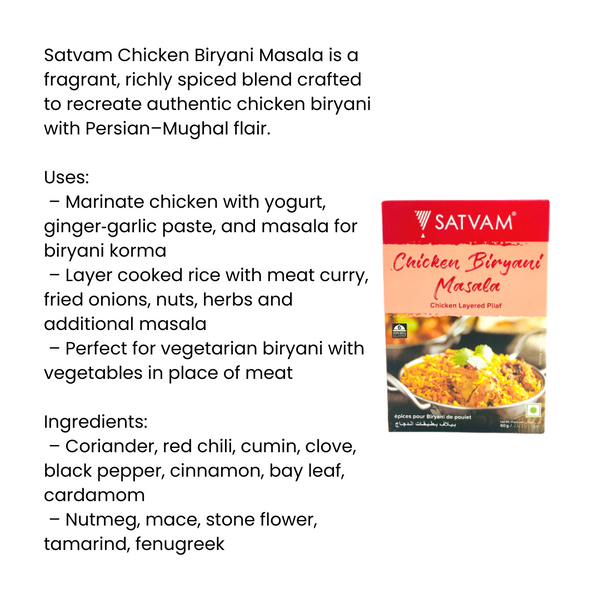Satvam Chicken Biryani Masala|BB:24.APR.2026